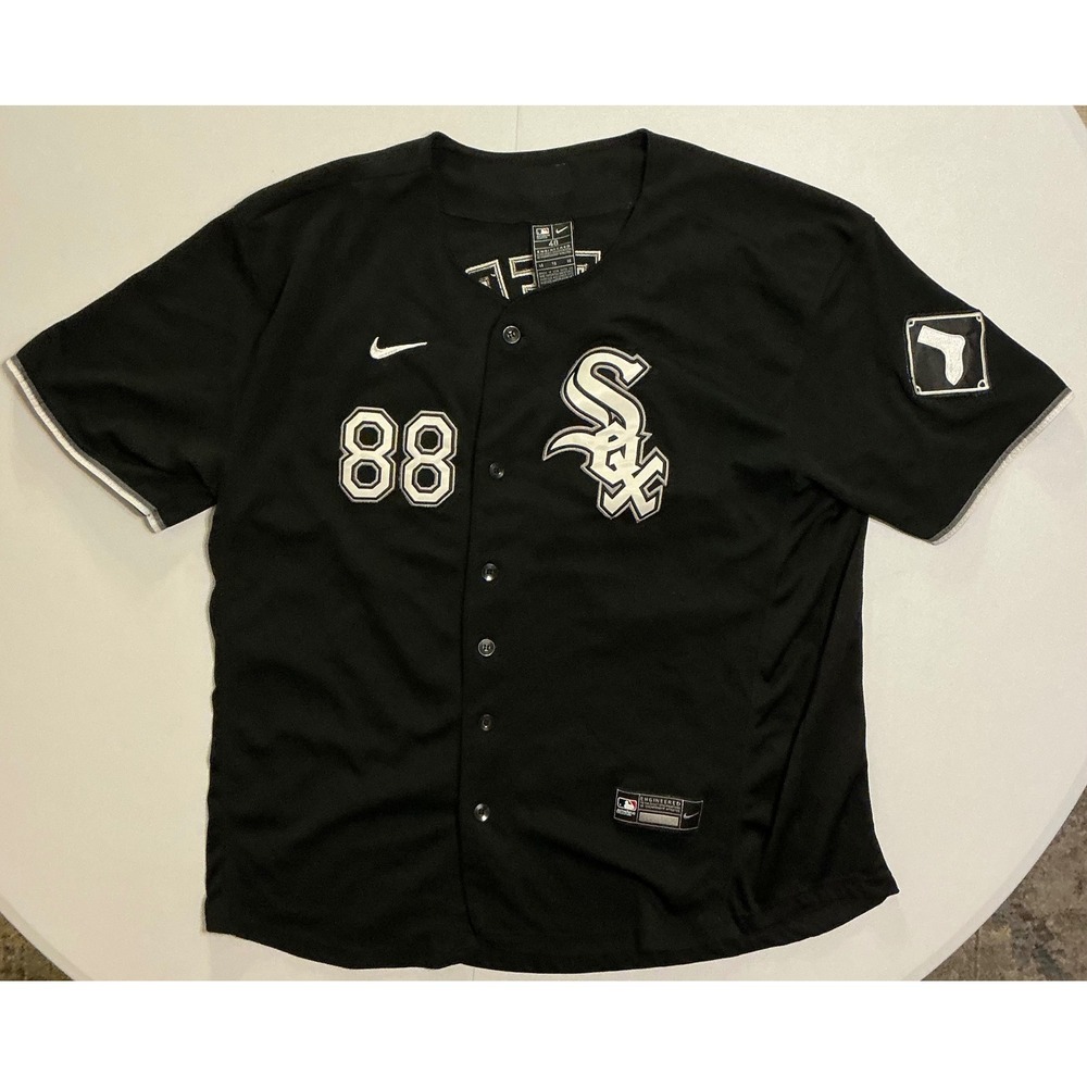 VTG USA Made Nike Chicago White Sox Luis Robert 88 MLB Jersey Sz 48 Black XL